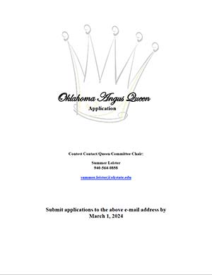 Oklahoma Angus Queen Application
