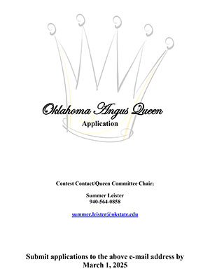 Oklahoma Angus Queen Application